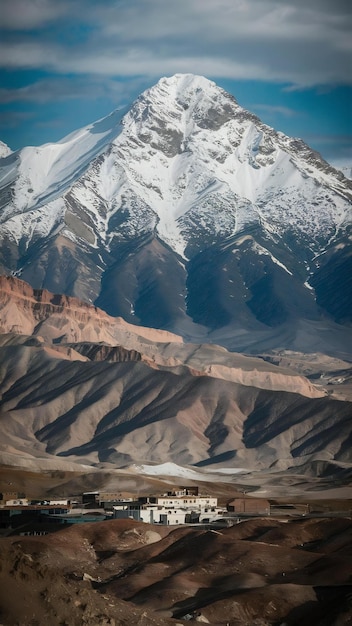 Montaña de nieve en Lehindia