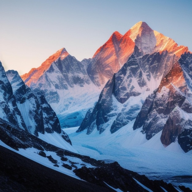 una montaña con nieve y la palabra " te amo " en ella.