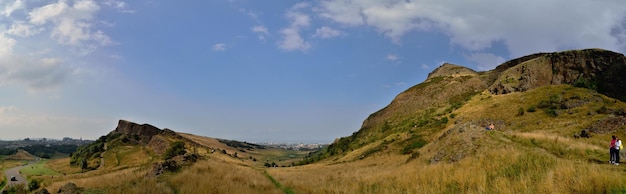 Montaña en panorama de escocia