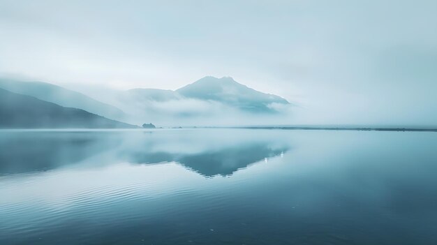 una montaña reflejada en un lago