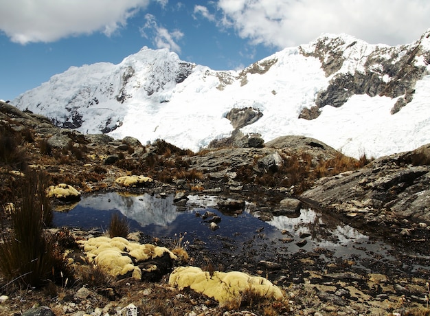 Montaña de reflexión para lago azul