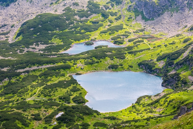 Montaña Tatra, Polonia, vista al grupo de lagos glaciares de la gama Kasprowy Wierch