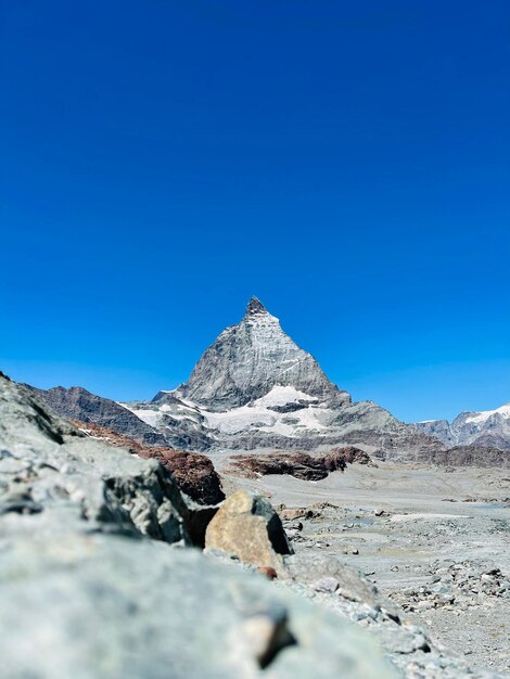 Foto la montaña del triángulo perfecto