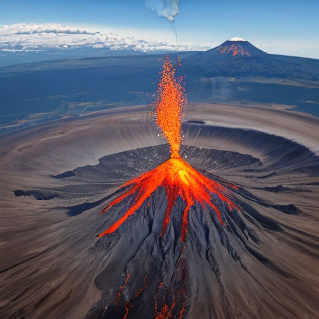 Foto montaña del volcán