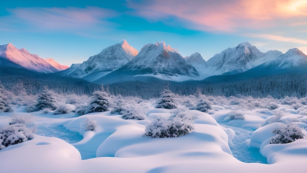 Montañas calman el arte de los sueños Ai