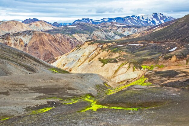 Montañas coloreadas del paisaje volcánico de Landmannalaugar