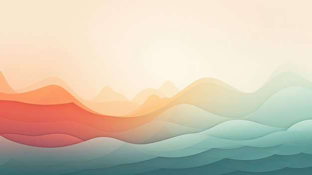 Montañas coloridas en el fondo ilustración de arte vectorial