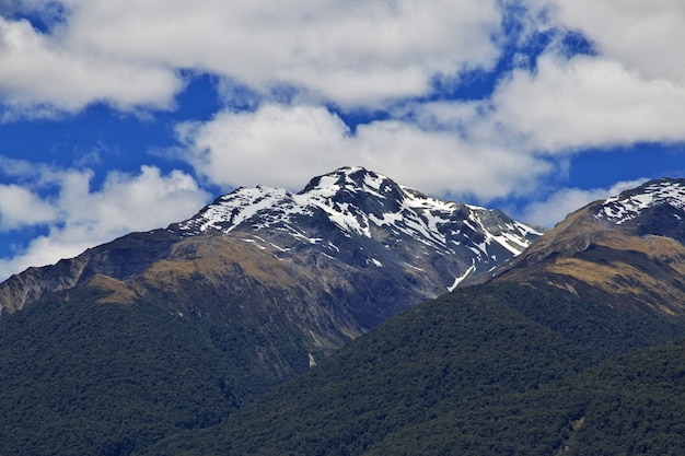 Foto montañas en la isla sur, nueva zelanda