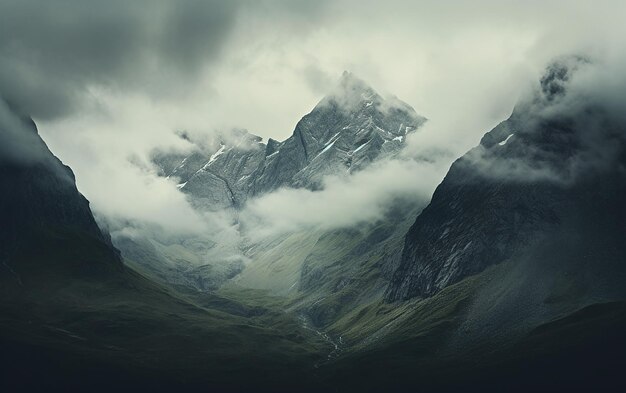 Foto las montañas llaman una foto que brilla de misterio