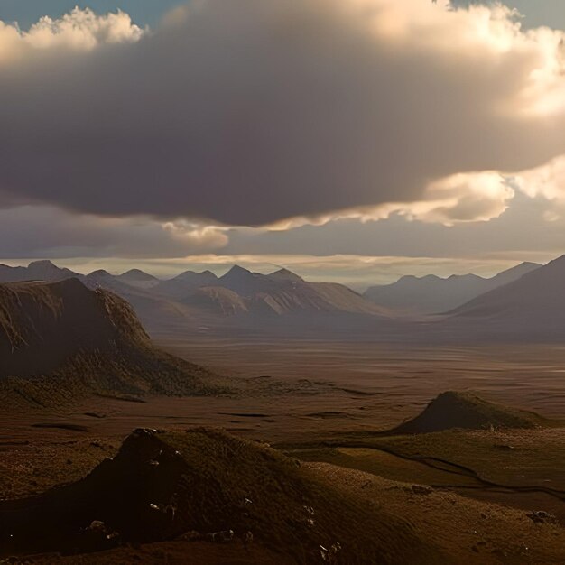 Foto montañas a lo lejos con las montañas al fondo