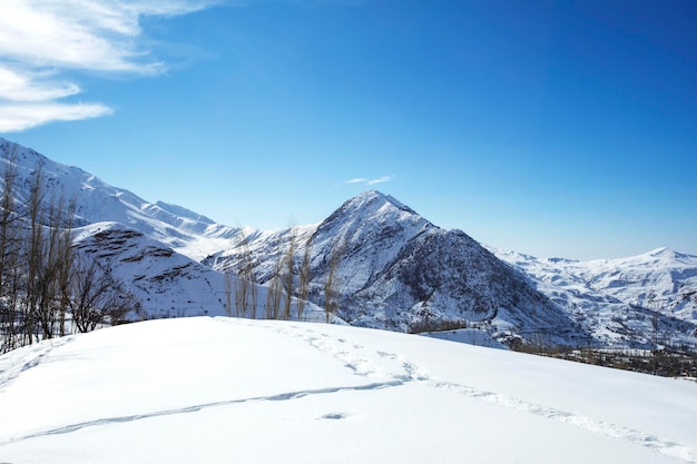 Montañas nevadas de Asia Central