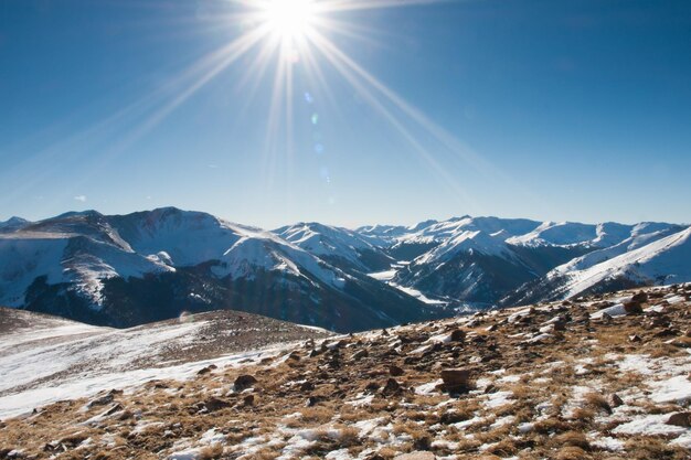 Montañas nevadas en Berthoud Pass, Colorado.