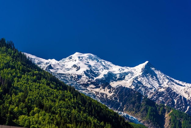 Montañas nevadas Chamonix Mont Blanc HauteSavoie Alpes Francia