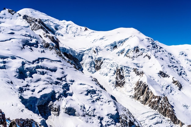 Montañas nevadas Chamonix Mont Blanc HauteSavoie Alpes Francia