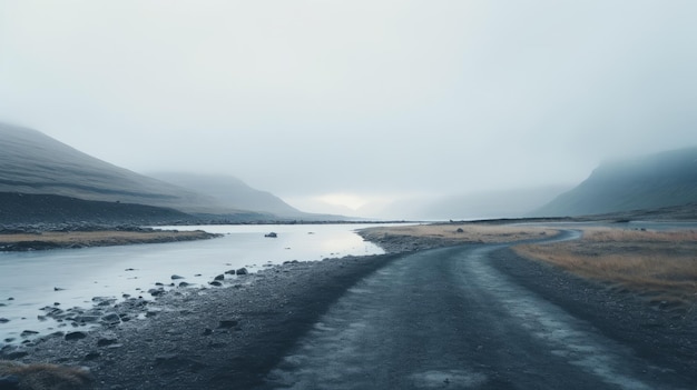 Montañas de niebla Un viaje sereno a través de paisajes de niebla