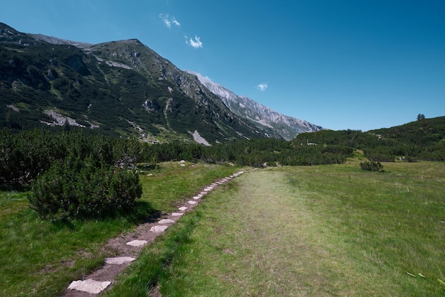 Montañas de Pirin en el día de verano Bansko Bulgaria