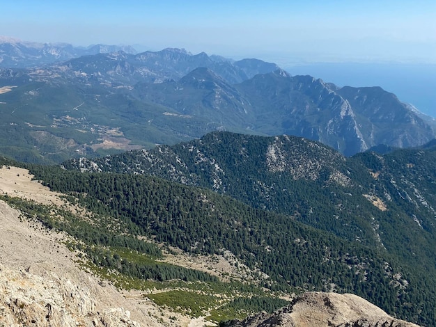 Montañas y pistas de esquí en verano