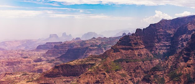 Foto montañas semien o simien etiopía