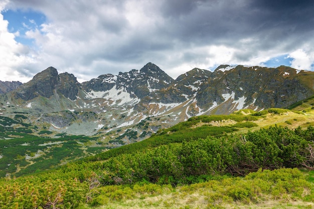 Foto montañas tatra parque nacional tatra cárpatos montañas hermosa vista paisaje