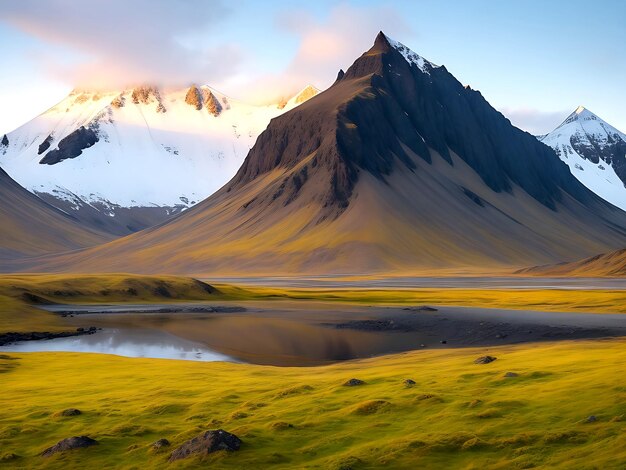 Las montañas de Vestrahorn en Stokksnes, Islandia