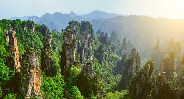 Las montañas Zhangjiajie, China