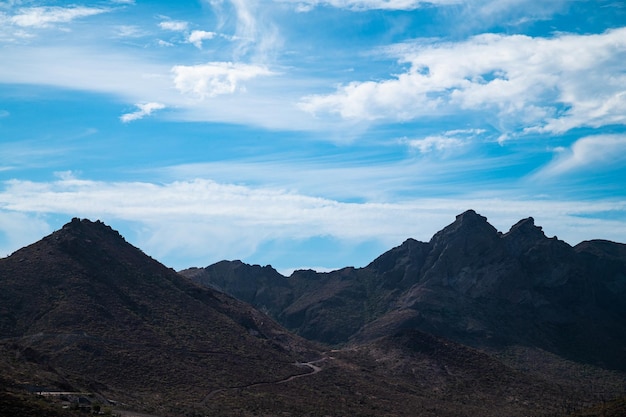 Montanha atrás do tecolote, La Paz, Baja California sur, México