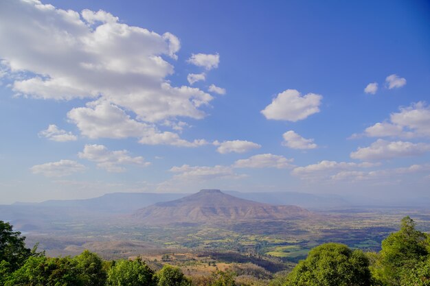 montanha colina cenário céu azul