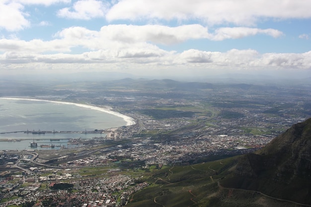 Montanha da mesa da Cidade do Cabo da África do Sul