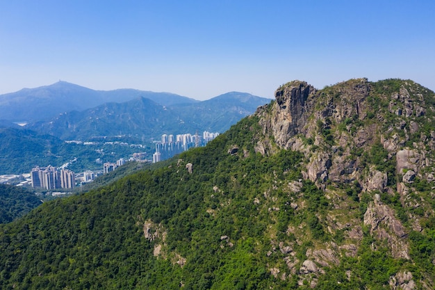 Montanha da rocha do leão de Hong Kong