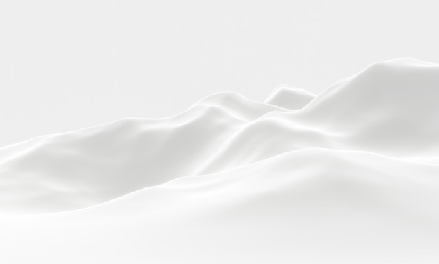 montanha de neve branca 3D