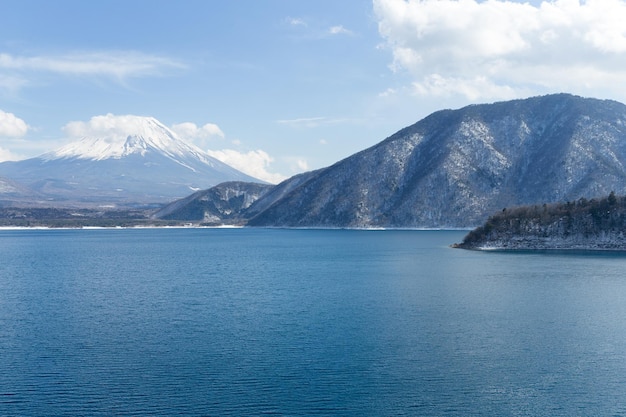 Foto montanha fuji e lago motosu