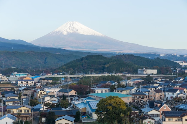 Montanha Fuji na cidade de Shizuoka