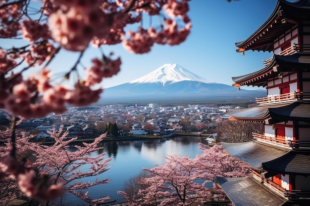 montanha fuji vista japonesa férias viajando destino fotografia profissional