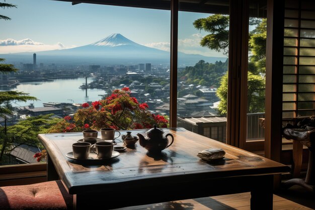 montanha fuji vista japonesa férias viajando destino fotografia profissional