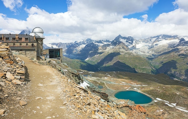 Montanha Gornergrat Suíça Matterhorn visível no fundo