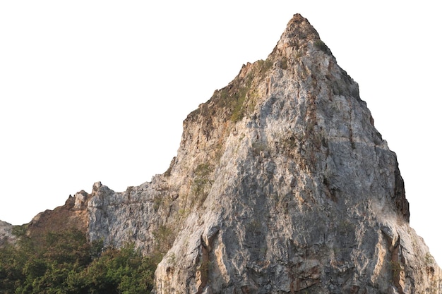 montanha isolada em fundo branco