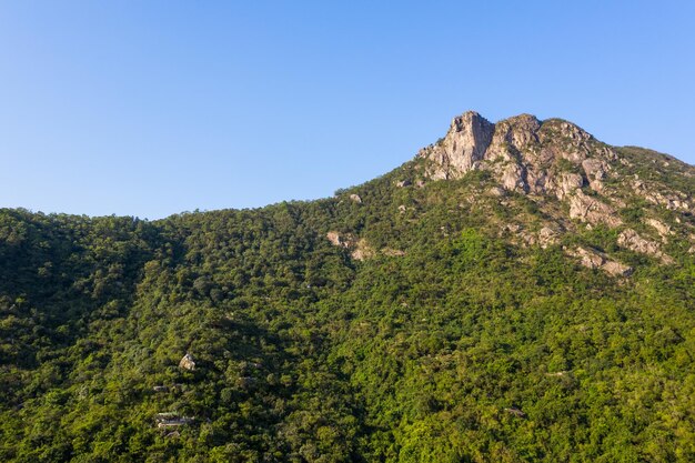 Montanha rochosa do leão de Hong Kong