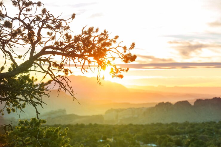Montanhas ao nascer do sol