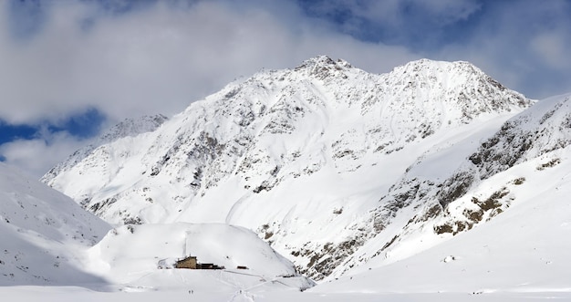 Montanhas austríacas de inverno