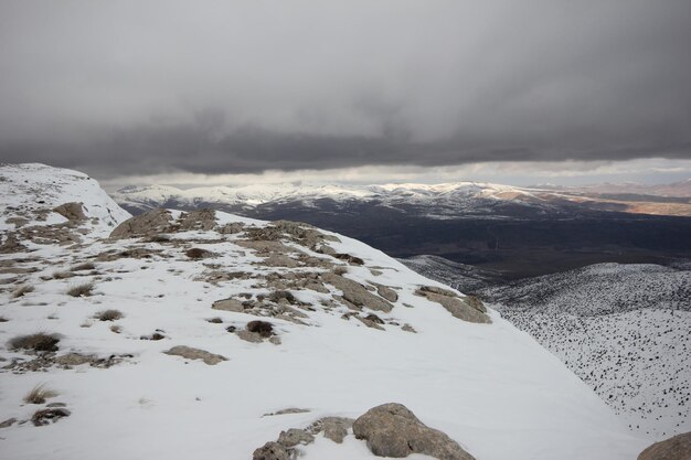 montanhas cobertas de neve