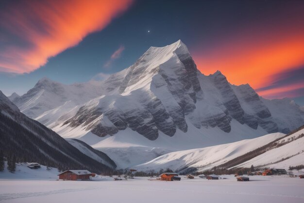 Foto montanhas e picos cobertos de neve das montanhas do cáucaso