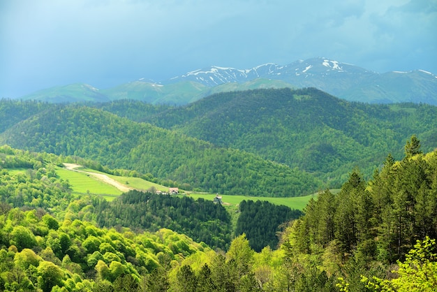 Montanhas encantadoras da primavera