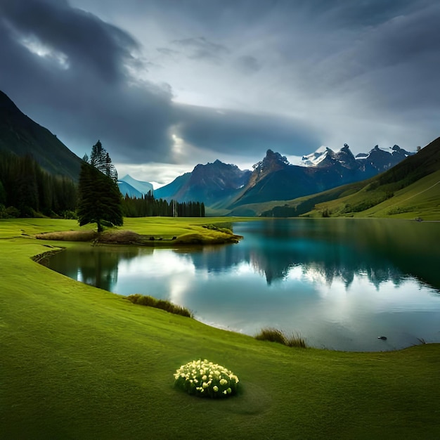 Montanhas natureza gramíneas flores colinas planícies vales e rios papéis de parede