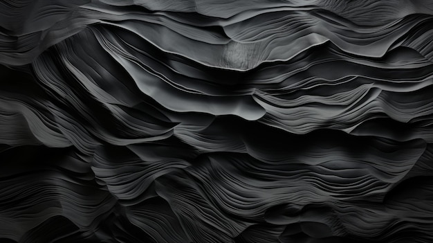 Foto montanhas negras abstratas em forma de ondas