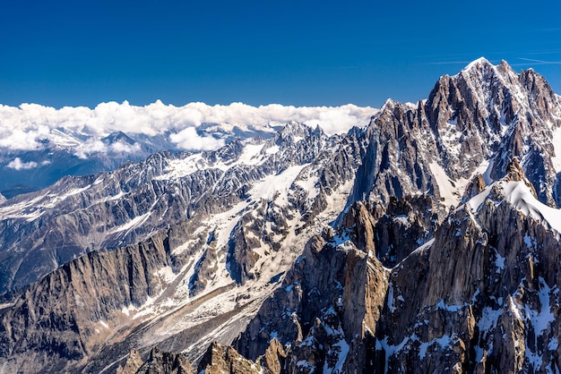 Montanhas nevadas chamonix mont blanc hautesavoie alps frança