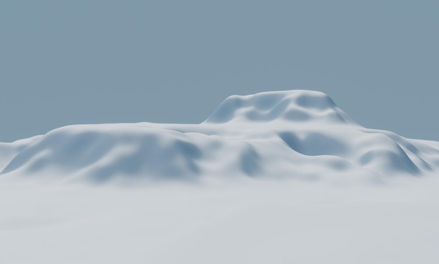 Montanhas nevadas Terreno de neve