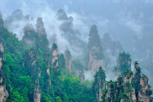 Foto montanhas zhangjiajie, china