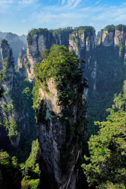 Foto montanhas zhangjiajie china