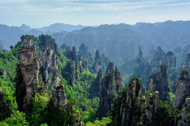 Foto montanhas zhangjiajie, china