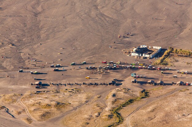 Monte, bromo, vulcão, (gunung, bromo), durante, amanhecer, ligado, monte, penanjakan, em, java oriental, indonésia